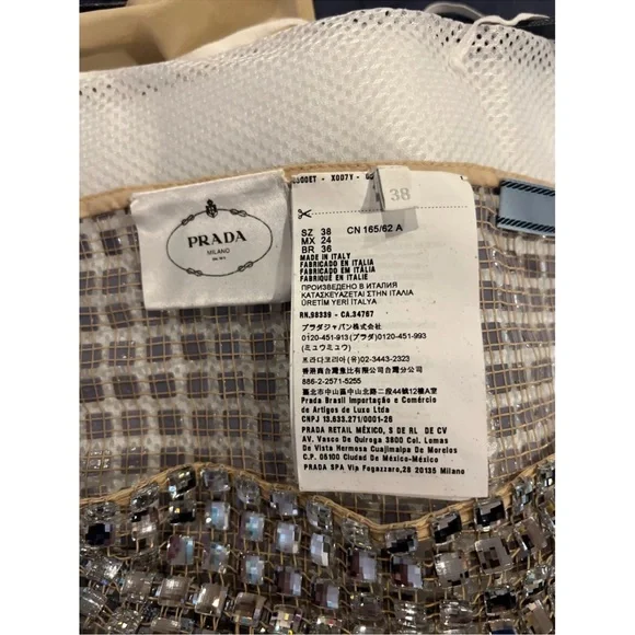 PRADA RHINESTONE VIRAL GLITTER SKIRT Skirts